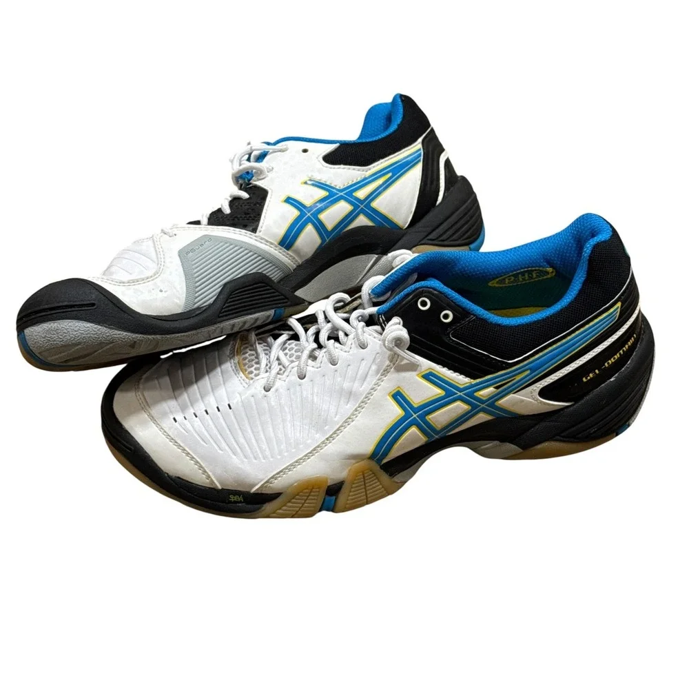 ASICS Gel-Domain 3 Indoor Court Shoes Blue White Black Women's Size 8